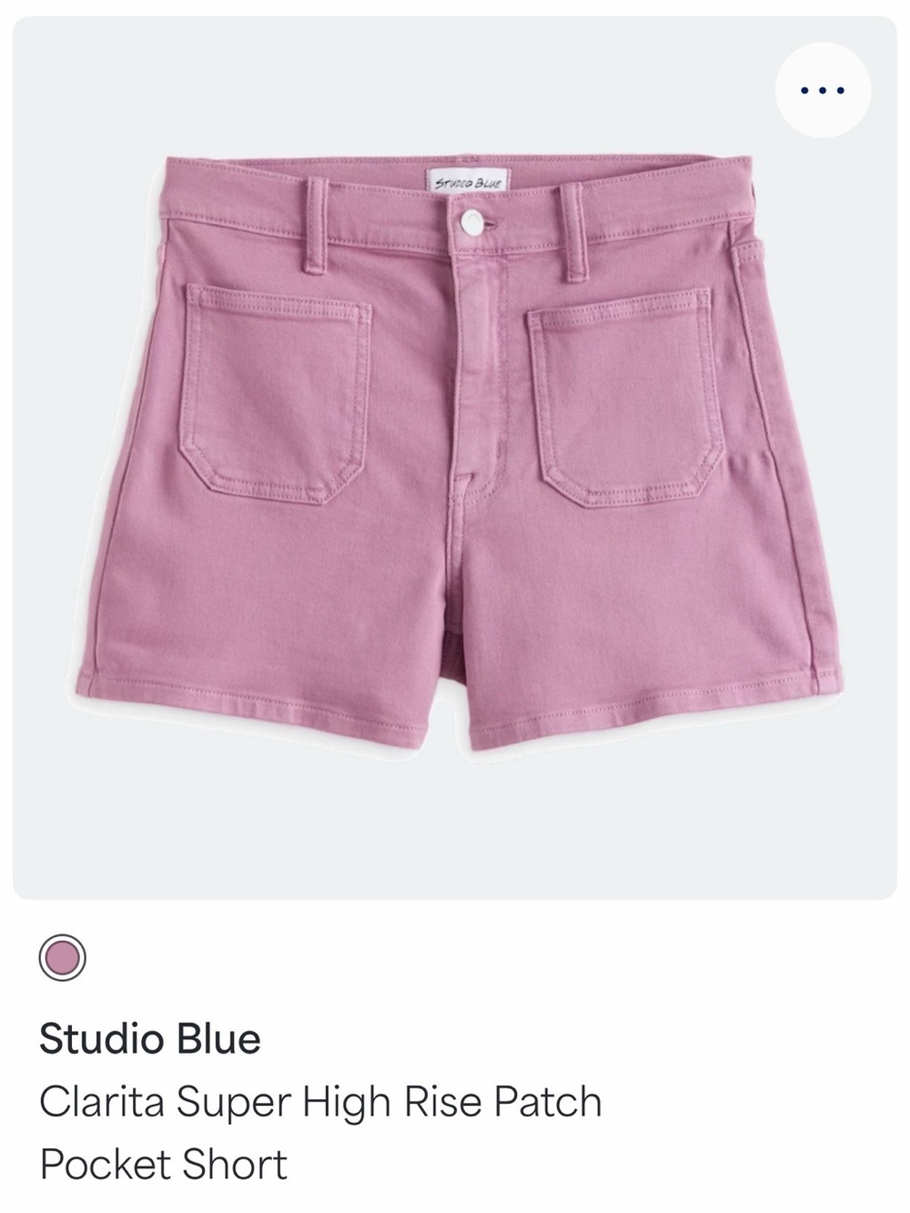 Studio Clarita High Waist Patch Pocket Shorts — Mauve
